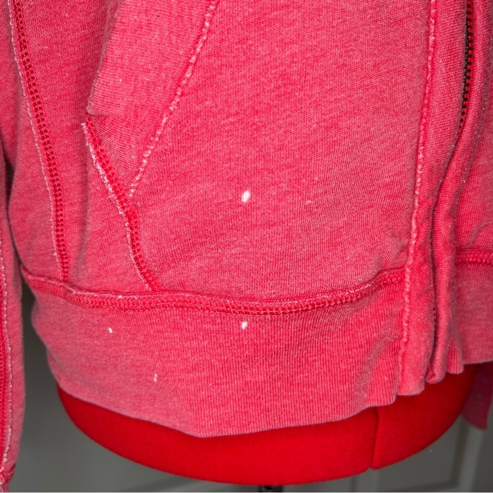 Abercrombie & Fitch Muscle Full Zip Red Hooded Sweatshirt Y2K Mens Large - Picture 3 of 9